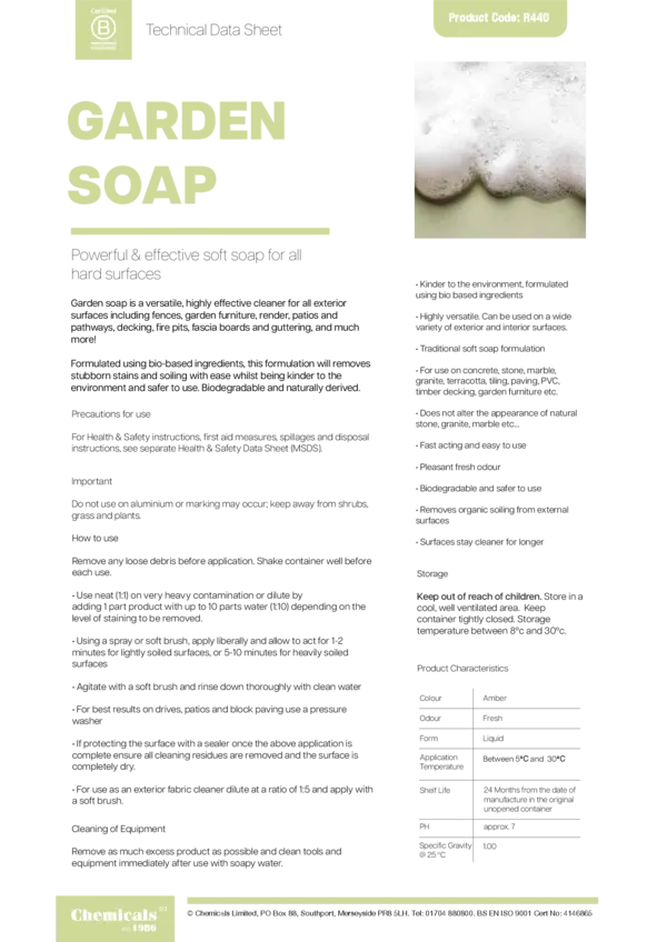 Garden Soap Datasheet PDF 